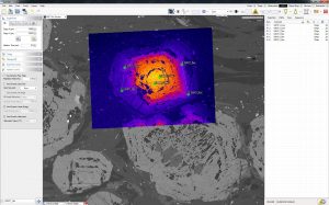 GeoStar screen capture shows an elemental (Mn) X-Ray map
